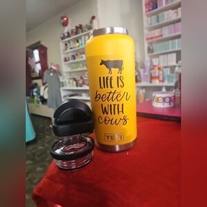 Yeti Rambler 36 oz Bottle with Chug Cap  Limited Edition Alpine Yellow Has Scuff